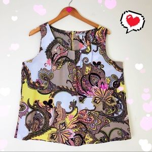 Dana Buchman Sleeveless Blouse Size XL D141